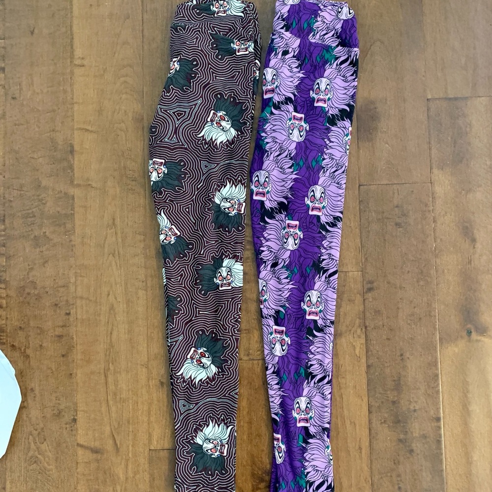 Lularoe Disney Villians cruella deville leggings lot bundle